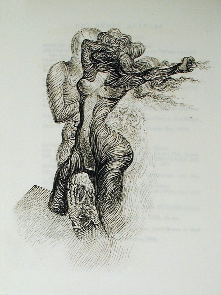 A Sketch of a Woman With Flowing Hair