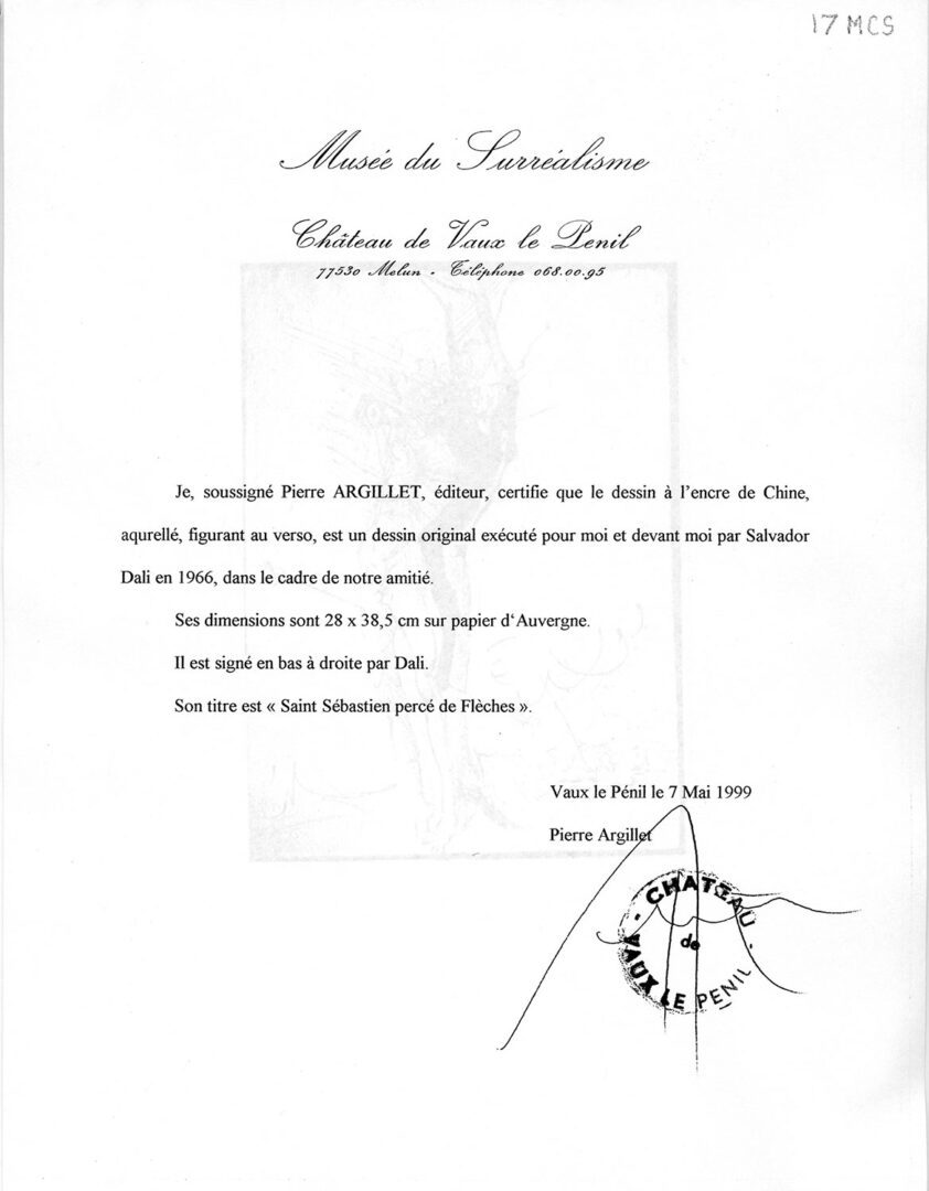 A french letter from the president of france.