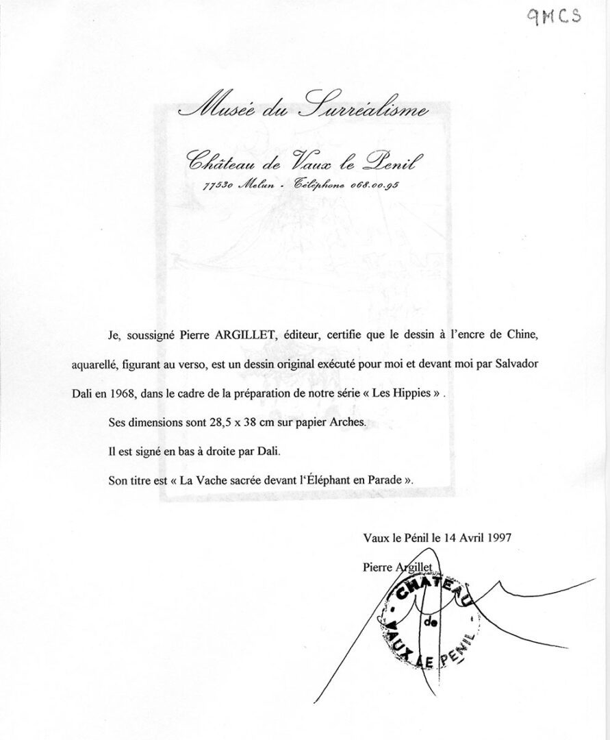 A french letter from the president of france.