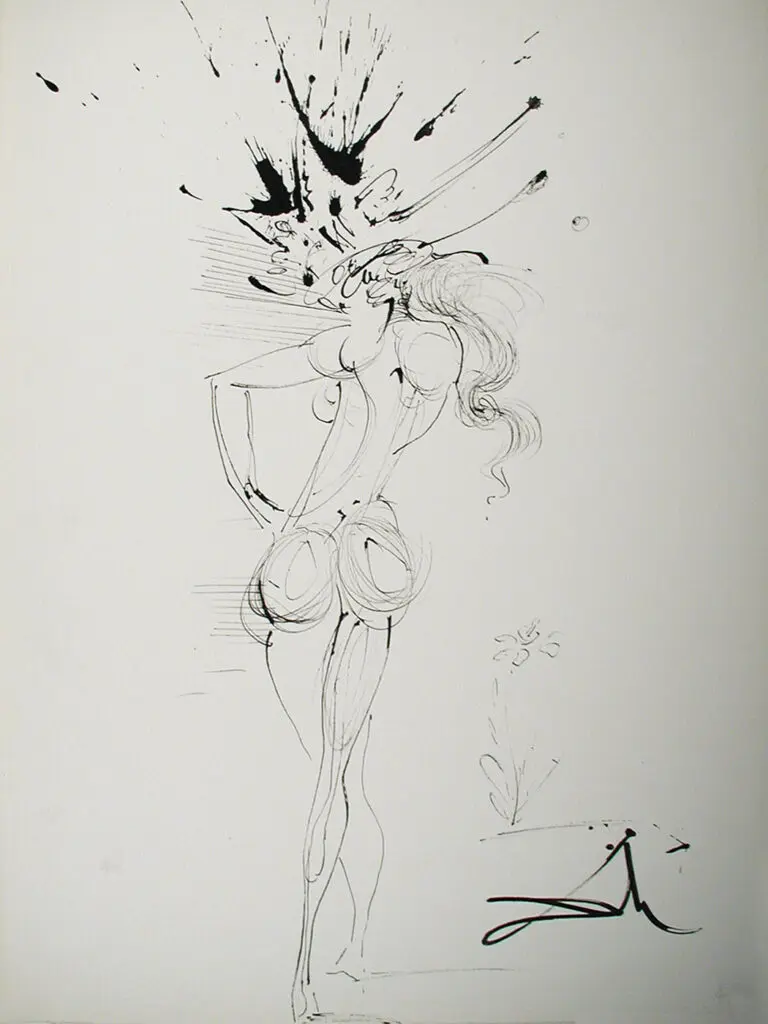 Woman With her Back to the Birds Artwork